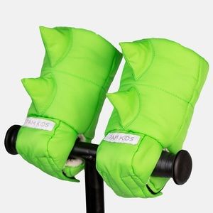 Kids scooter warmmuffs green dino